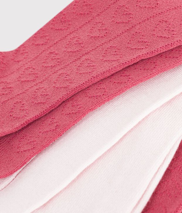 Lot de 2 collants b&eacute;b&eacute; en coton ajour&eacute;s c&oelig;urs multicouleur