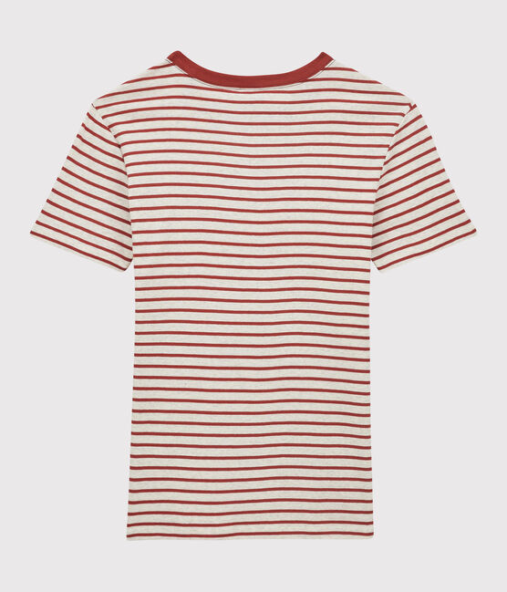 Tee-shirt L'ICONIQUE col rond en coton bio Femme beige MONTELIMAR/ OMBRIE