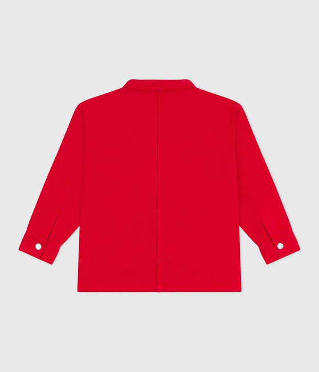 Veste enfant en coton unie rouge