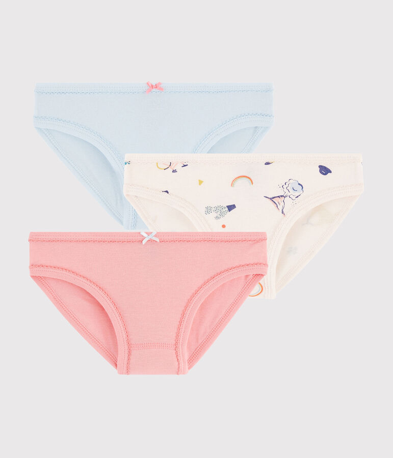 Lot de 3 culottes animaux yoga petite fille multicouleur