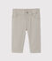 Pantalon bébé garçon rayé gris MINERAI/blanc LAIT