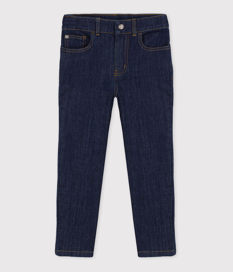 Pantalon droit en denim enfant gar&ccedil;on bleu