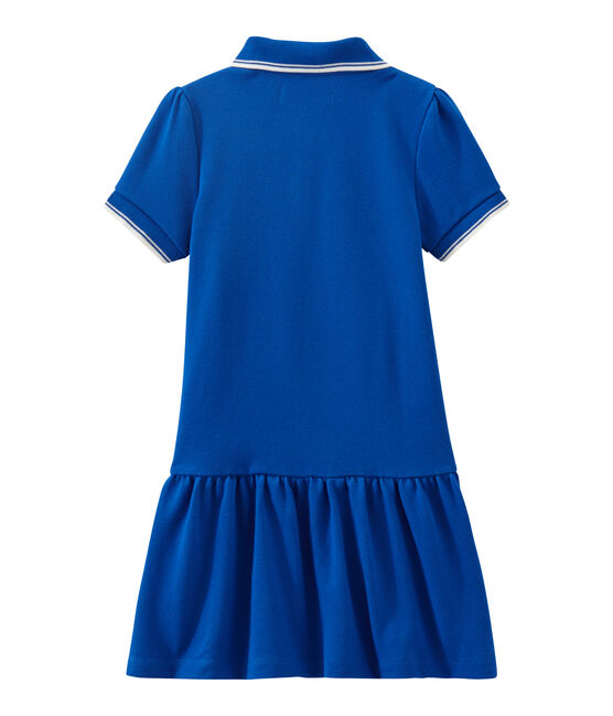 Robe enfant fille à manches courtes bleu PERSE