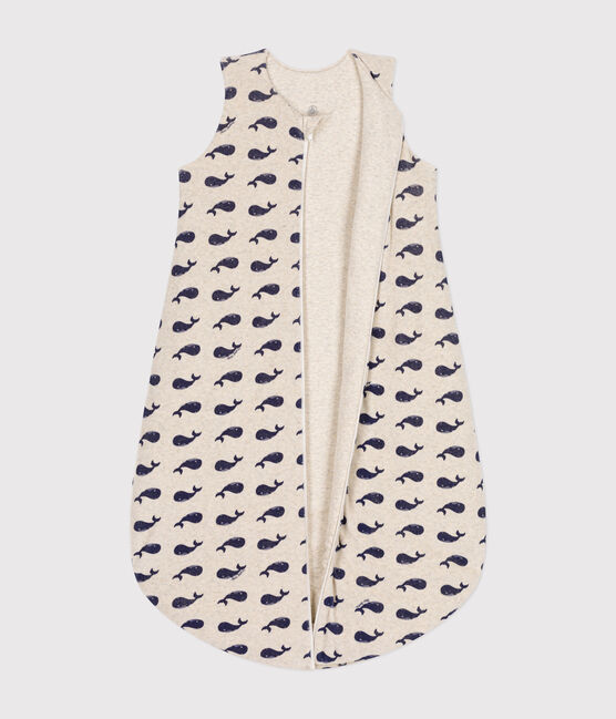Gigoteuse baleine  en velours bébé TOG 3 beige MONTELIMAR/bleu MEDIEVAL