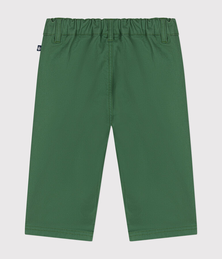 Pantalon en serge b&eacute;b&eacute; vert PALMERAIE