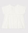 Blouse manches courtes bébé fille unie blanc MARSHMALLOW