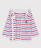 Sweatshirt à capuche rayé en jersey épais bébé blanc MARSHMALLOW/blanc MULTICO
