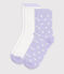2 paires de chaussettes enfant en coton imprimé coeurs variante 1