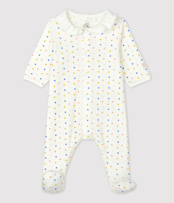 Dors-bien bébé en coton biologique blanc MARSHMALLOW/blanc MULTICO