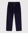 Pantalon droit enfant en velours bleu marine