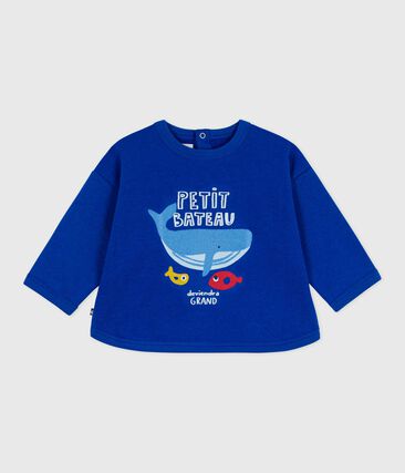 Sweatshirt bébé en coton motif baleine