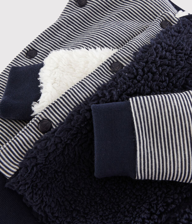 Cardigan r&eacute;versible b&eacute;b&eacute; gar&ccedil;on bleu/blanc
