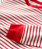 T-shirt marinière en coton Femme blanc MARSHMALLOW/rouge TERKUIT