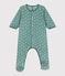 Pyjama bébé étoiles en velours bleu BRUT/blanc MARSHMALLOW