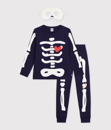 Pyjama déguisement squelette enfant en coton