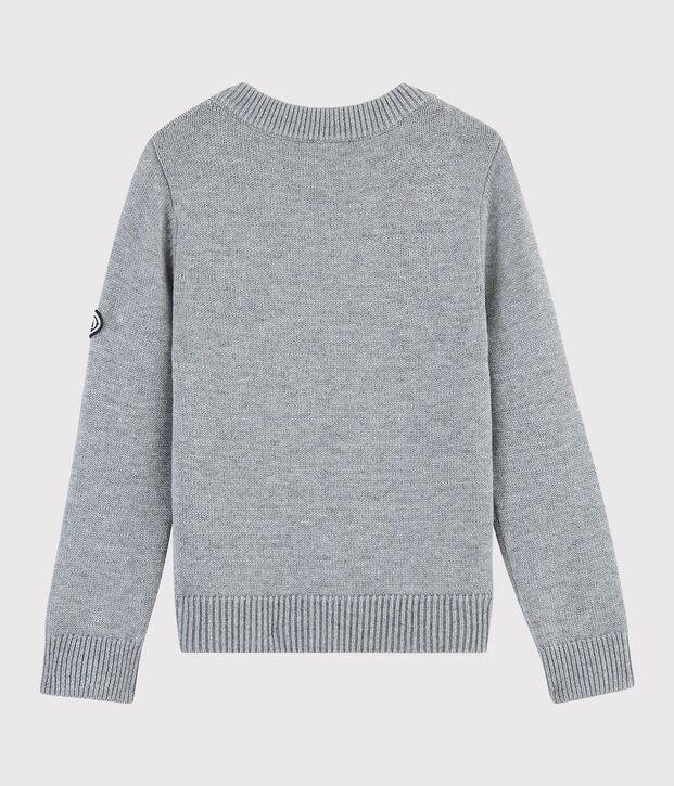 Pull en laine et coton enfant gris