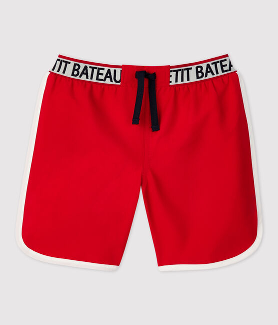 Short de bain recyclé enfant garçon rouge TERKUIT