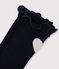 Chaussettes hautes enfant fille bleu SMOKING