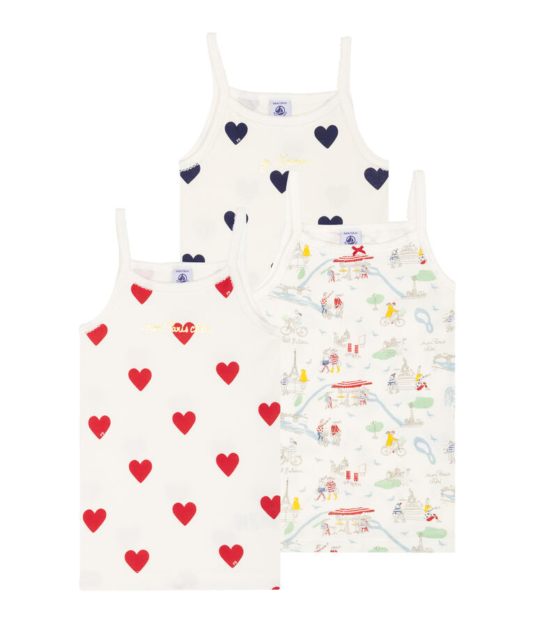 Trio de chemises &agrave; bretelles petite fille variante 1