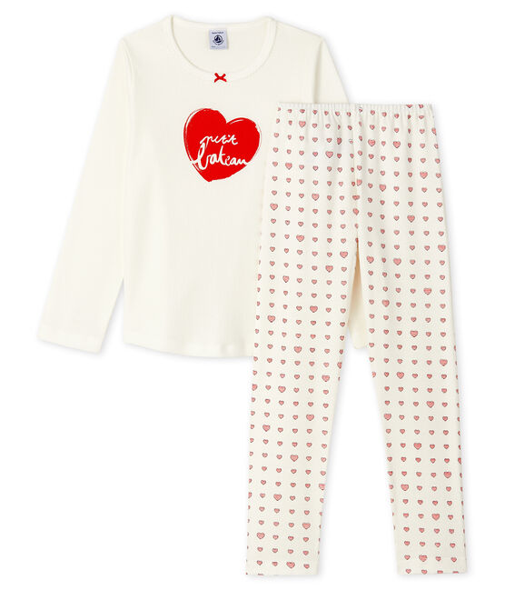 Pyjama Cœur Rouge Petite Fille En Cote Petit Bateau