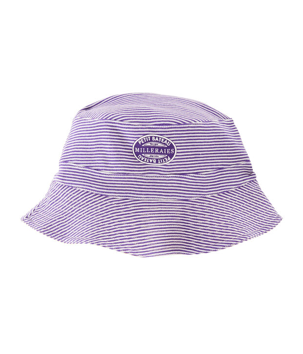 Bob r&eacute;versible en c&ocirc;te femme blanc/violet/jaune