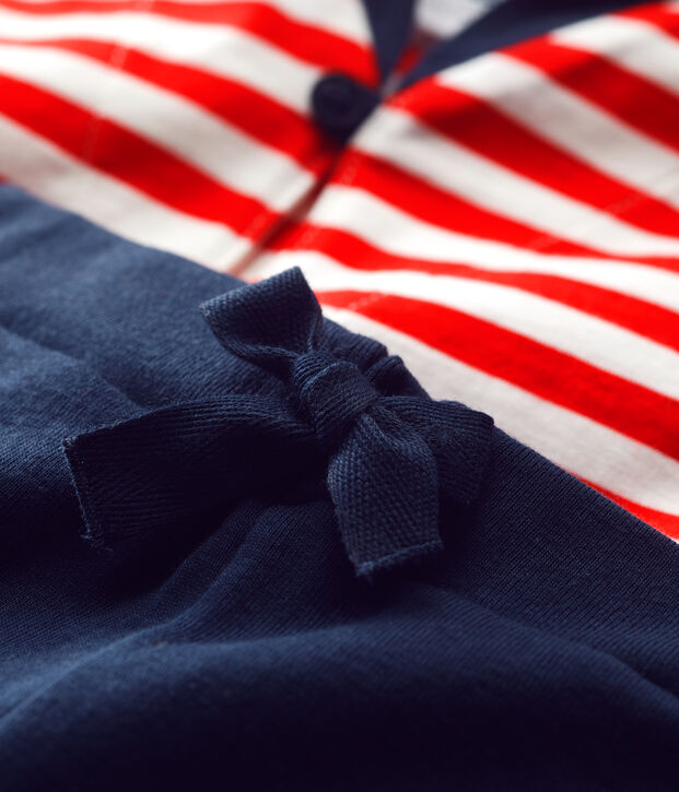 Ensemble deux pi&egrave;ces style marin b&eacute;b&eacute; rouge/multicouleur