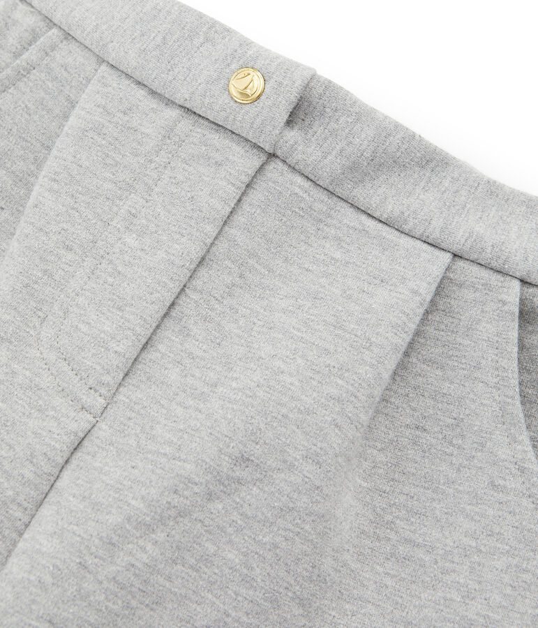 Pantalon maille enfant fille gris