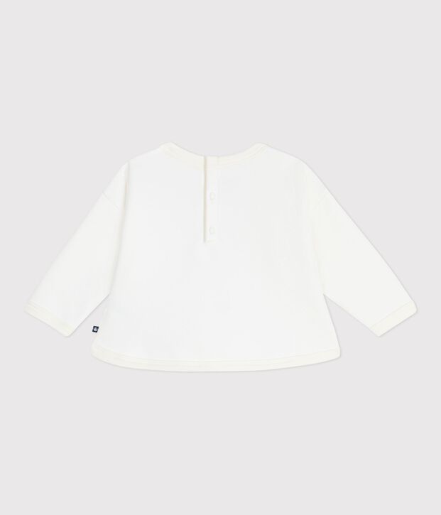 Sweatshirt b&eacute;b&eacute; en coton doux et chaud &eacute;cru/multicouleur