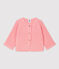 Cardigan laine et coton bébé. rose CHARME