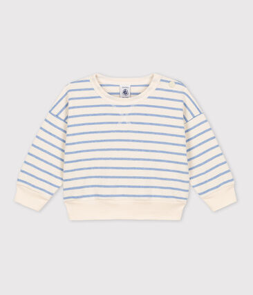 PETIT BATEAU - Sweatshirt bébé à rayure marinière en coton