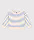 Sweatshirt bébé à rayure marinière en coton