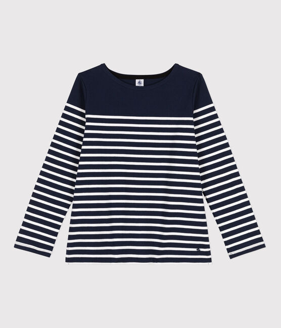 Marinière iconique en coton Femme bleu SMOKING/blanc MARSHMALLOW