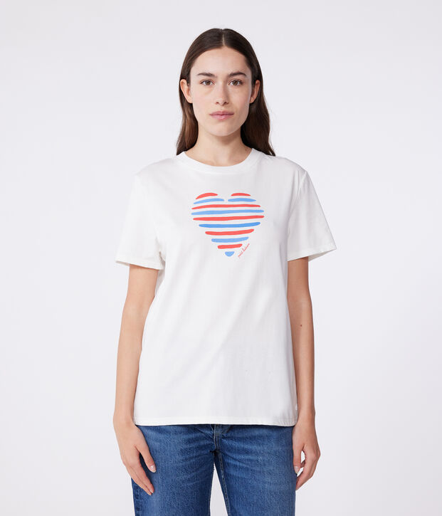 Tee-shirt Femme Le Droit en coton uni blanc