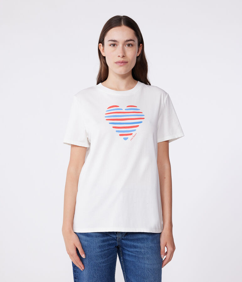 Tee-shirt Femme Le Droit en coton uni blanc MARSHMALLOW
