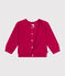 Cardigan en tricot de coton bébé rose DELHI