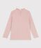 Tee-shirt manches longues en coton enfant fille rose SALINE