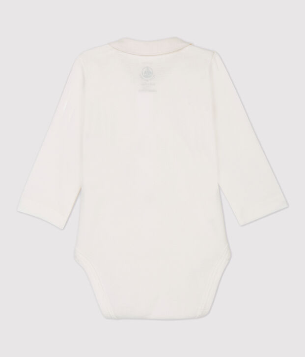 Body blanc &agrave; col b&eacute;b&eacute; en coton biologique blanc