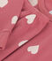 Pyjama en coton imprim&eacute; motif c&oelig;ur enfant rose/blanc
