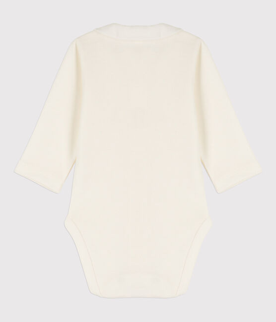 Body à col bébé en coton blanc MARSHMALLOW