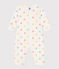 Pyjama bébé en coton sans pieds cœurs blanc MARSHMALLOW/blanc MULTICO