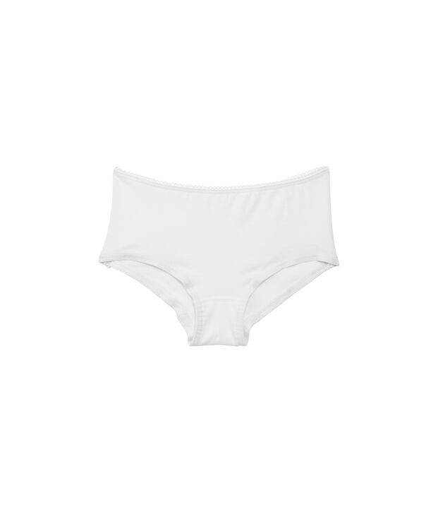 Boxer fille uni blanc