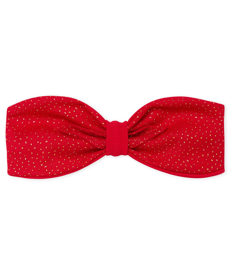Bandeau b&eacute;b&eacute; fille rouge/jaune