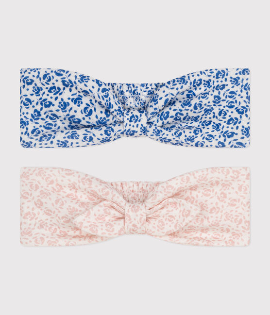 2 bandeaux en coton fleurs bébé variante 1