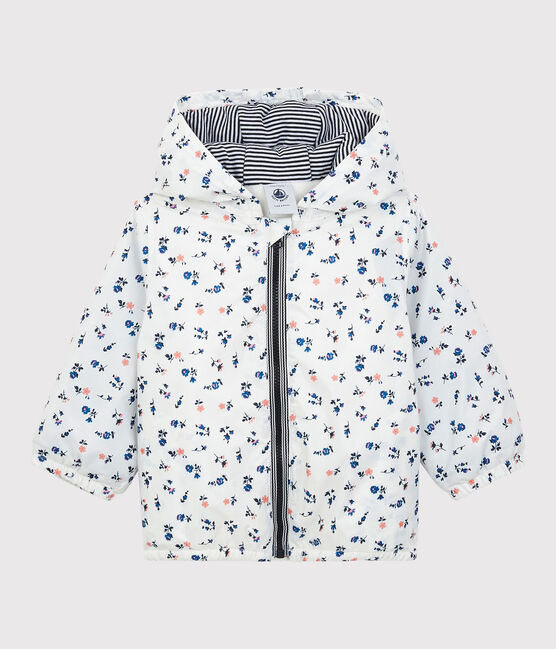Coupe-vent chaud en polyester bébé. blanc MARSHMALLOW/blanc MULTICO