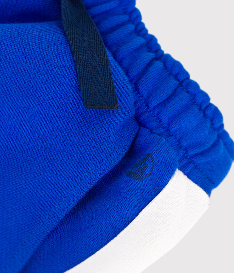 Bermuda short enfant en coton uni bleu PERSE