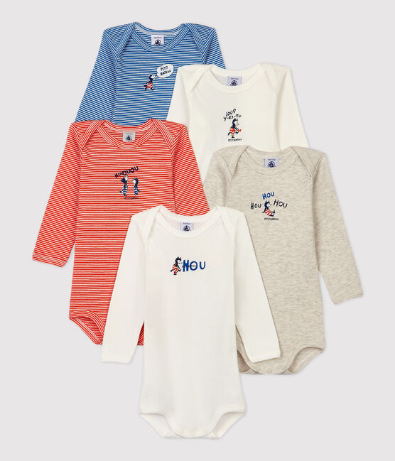 Lot de 5 bodies bébé en coton variante 1