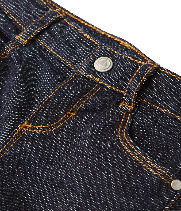 Pantalon slim b&eacute;b&eacute; mixte en jean bleu JEAN