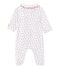 Dors bien bébé fille imprimé blanc ECUME/rouge PEPS/ MULTICO