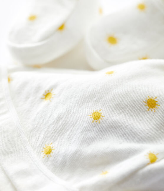 Lot 2 pièces bébé en coton biologique blanc MARSHMALLOW/ ORGE