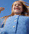 Robe manches courtes en broderie anglaise enfant fille bleu GAULOISE